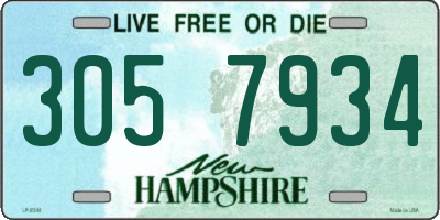 NH license plate 3057934