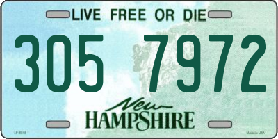 NH license plate 3057972