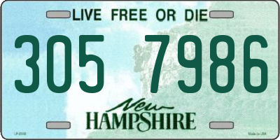 NH license plate 3057986