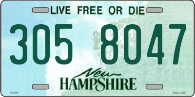 NH license plate 3058047