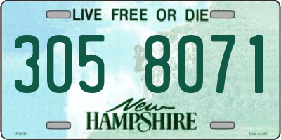 NH license plate 3058071