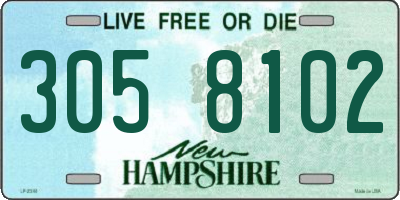 NH license plate 3058102