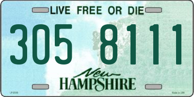 NH license plate 3058111