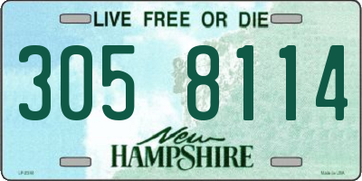 NH license plate 3058114