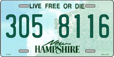 NH license plate 3058116