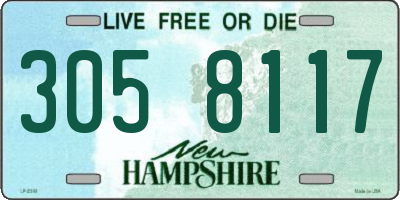 NH license plate 3058117