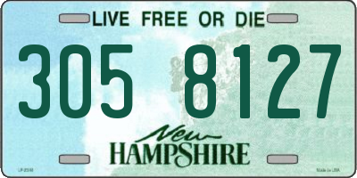 NH license plate 3058127