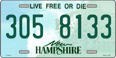 NH license plate 3058133