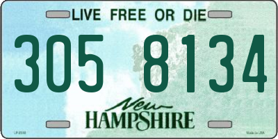 NH license plate 3058134