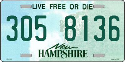 NH license plate 3058136