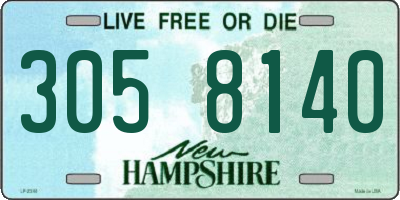 NH license plate 3058140