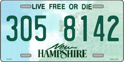 NH license plate 3058142