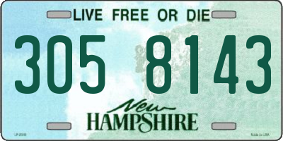 NH license plate 3058143