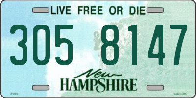 NH license plate 3058147