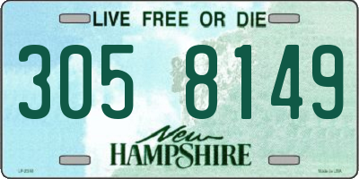 NH license plate 3058149