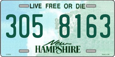 NH license plate 3058163