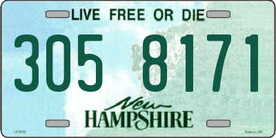 NH license plate 3058171