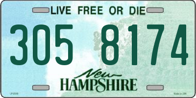 NH license plate 3058174