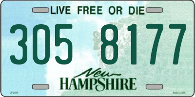NH license plate 3058177
