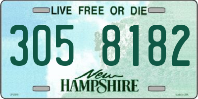 NH license plate 3058182