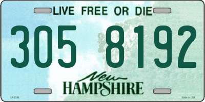 NH license plate 3058192