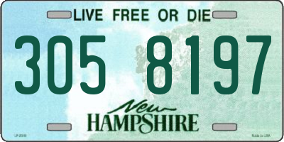 NH license plate 3058197