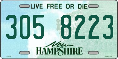 NH license plate 3058223