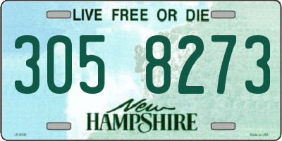NH license plate 3058273
