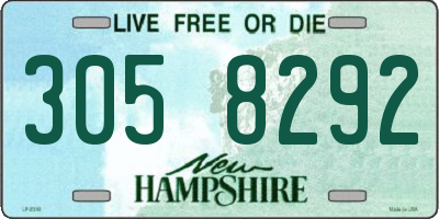 NH license plate 3058292