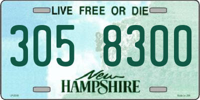 NH license plate 3058300