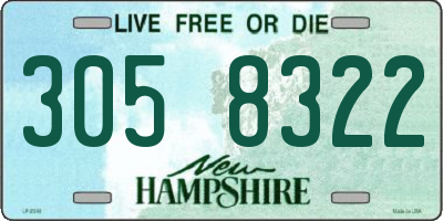 NH license plate 3058322