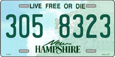 NH license plate 3058323