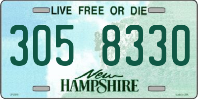 NH license plate 3058330