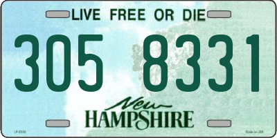 NH license plate 3058331