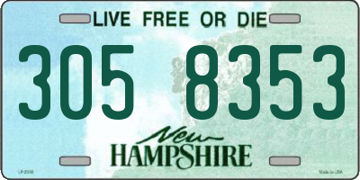 NH license plate 3058353