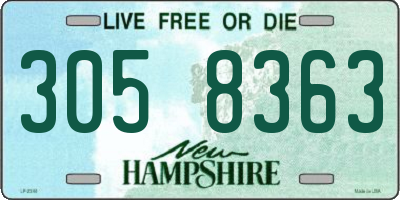 NH license plate 3058363
