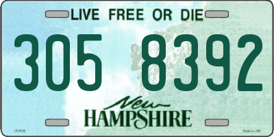 NH license plate 3058392