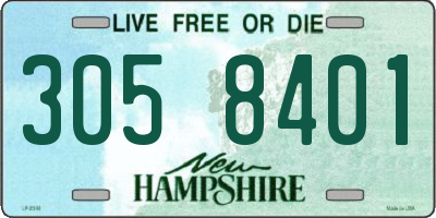 NH license plate 3058401