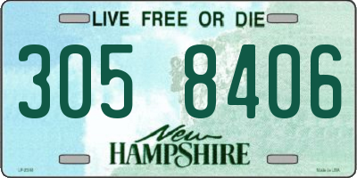NH license plate 3058406
