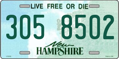 NH license plate 3058502