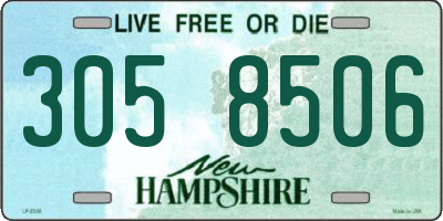 NH license plate 3058506