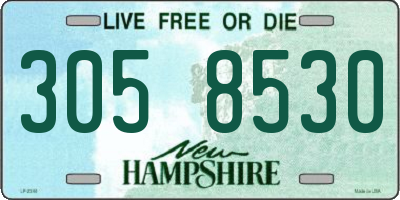 NH license plate 3058530