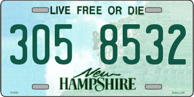 NH license plate 3058532