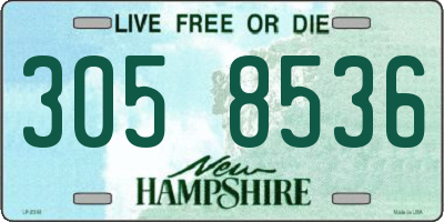 NH license plate 3058536