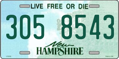 NH license plate 3058543