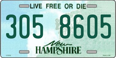 NH license plate 3058605