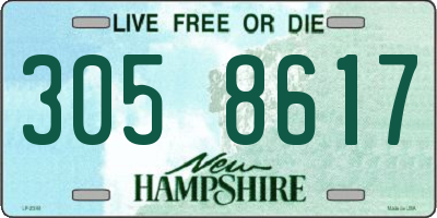 NH license plate 3058617