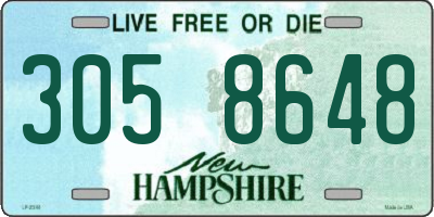 NH license plate 3058648