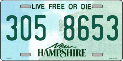 NH license plate 3058653