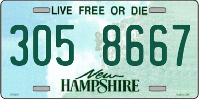 NH license plate 3058667